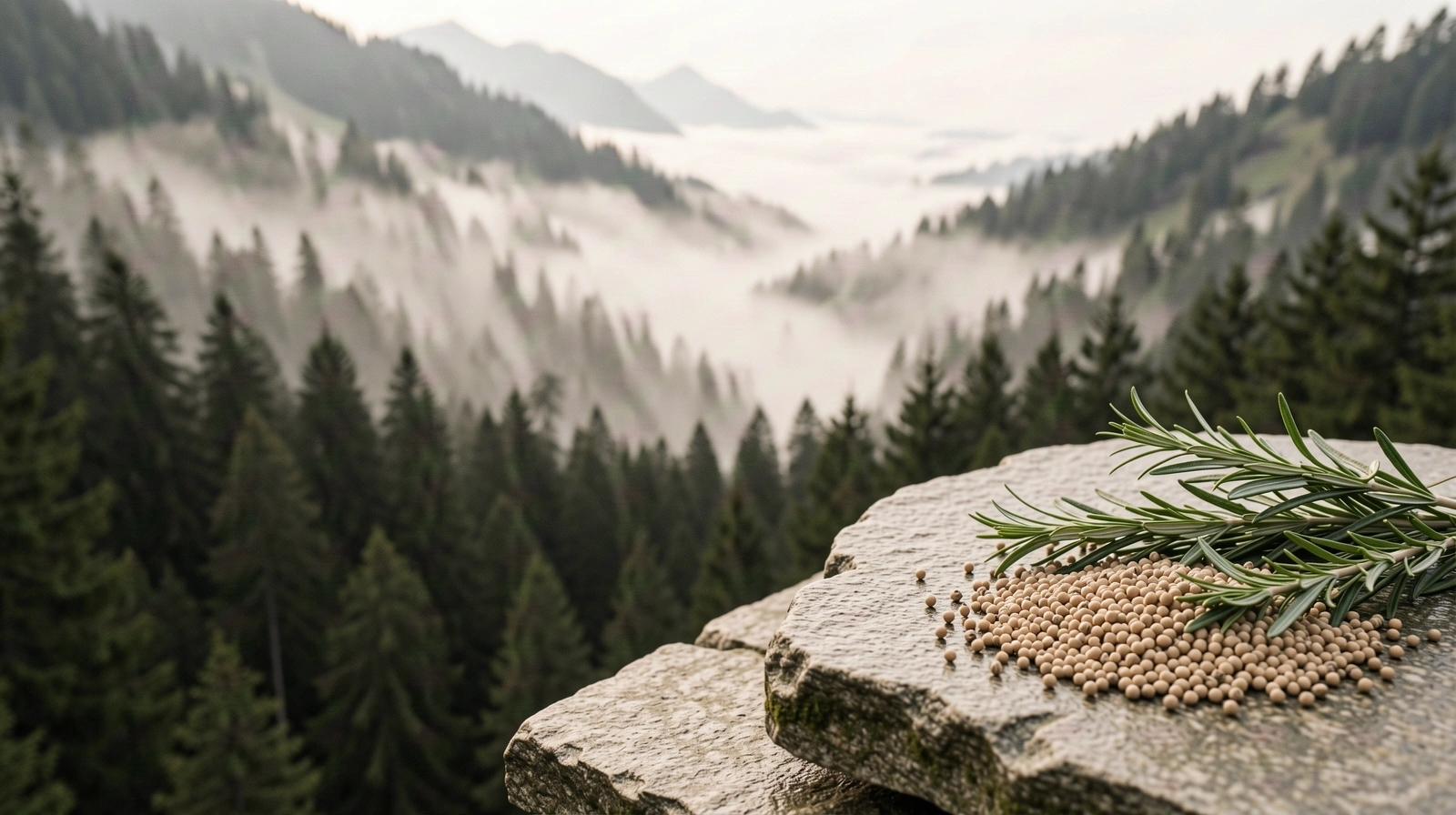 Schweizer Alpendinner Nebellandschaft