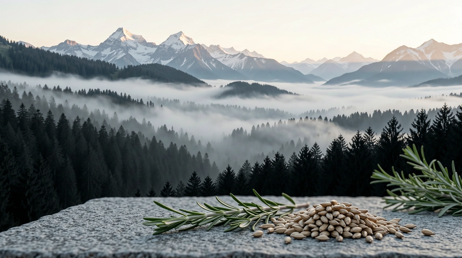 Schweizer Alpenlandschaft im Morgengrauen